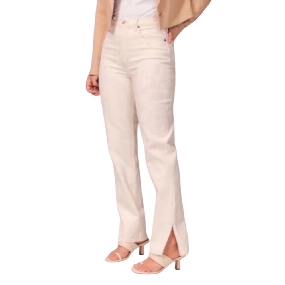 Abercrombie & Fitch Women’s The 90s Straight Ultra High Rise Jeans Cream Size 27